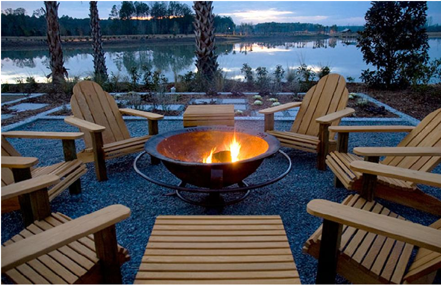 How can you make your fire pit look attractive?